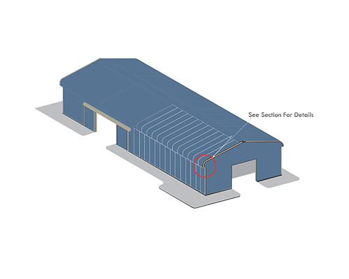 Curved Eaves sheet fitting on shed